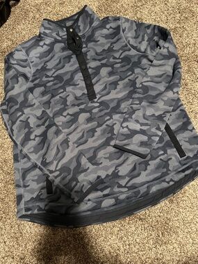 Vineyard Vines Blue Gray Camo Snap Pullover